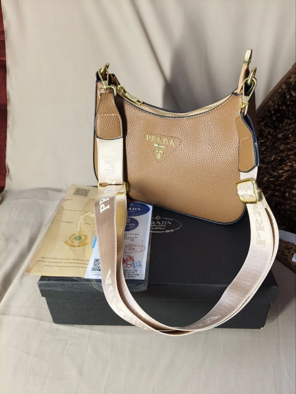Premium Zipper Shoulder Bag
