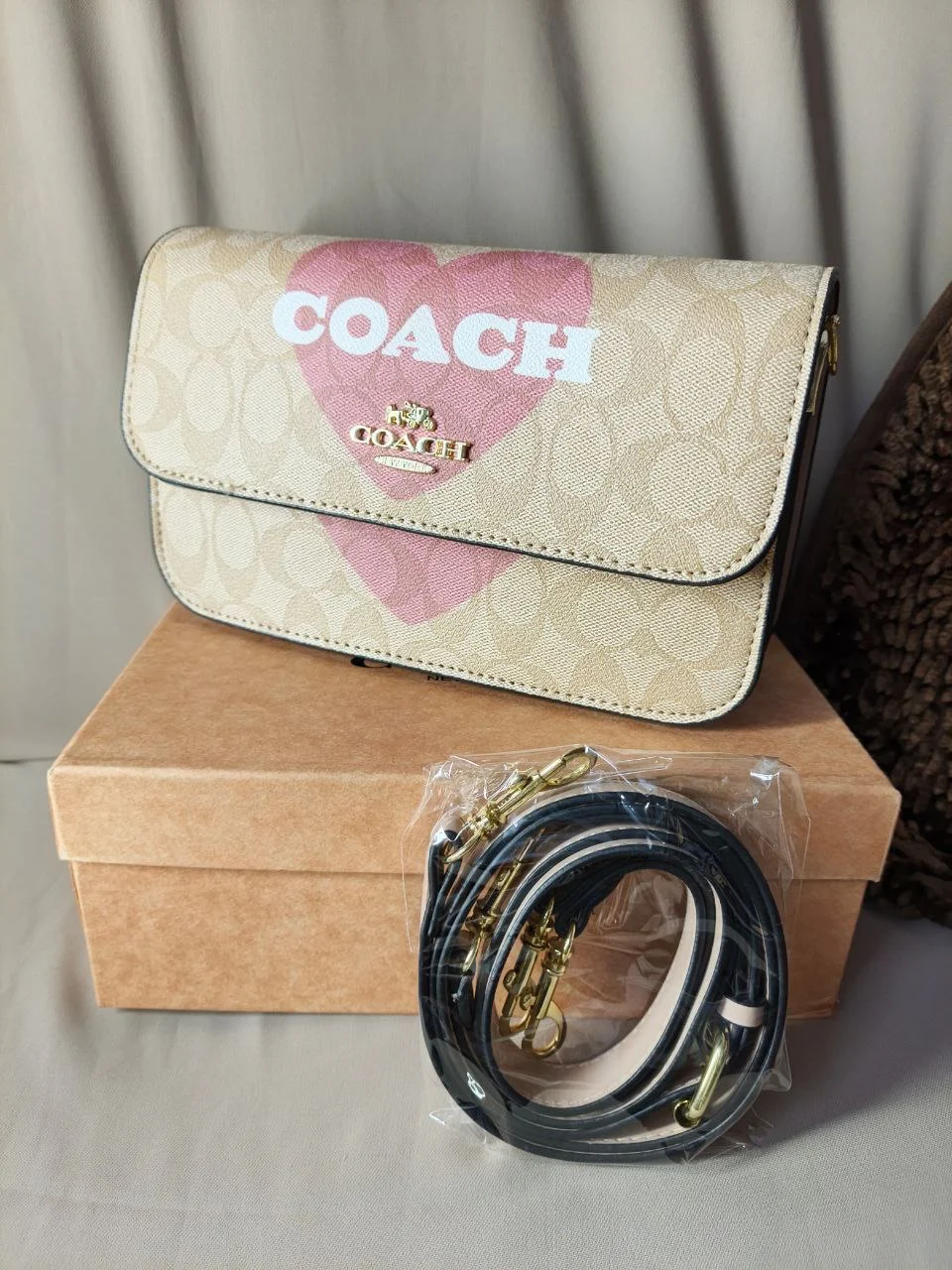 Premium Cherry Flap Crossbody Bag