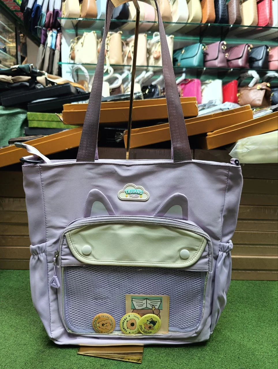 Premium Transparent Pocket Shoulder Tote Bag